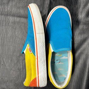Men's Bart Simpson Themed Vans - Slip On